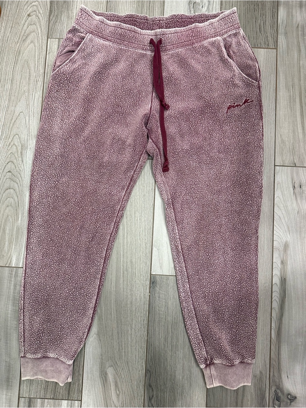 PINK Victoria's Secret Dusky Pink Fleece Joggers